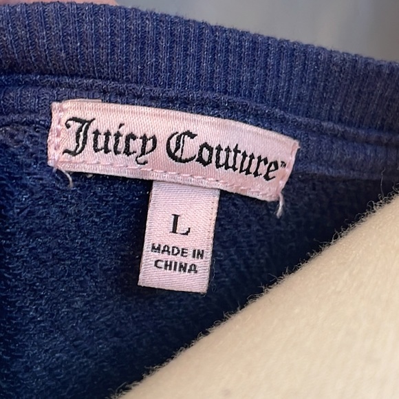 Juicy Couture Corset Navy long sleeve top cool back tie detail 3/4 sleeve - Picture 5 of 7